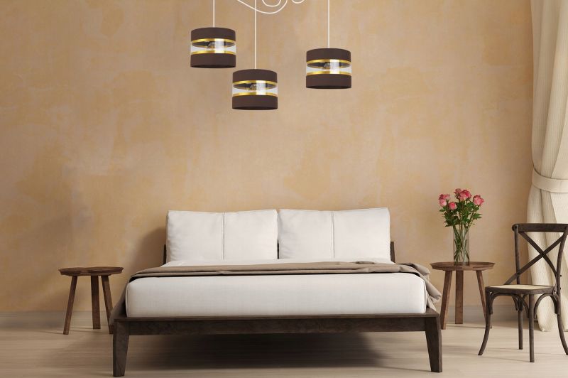 Lampa sufitowa wisząca Light Home LH Spider Elegance Gold 3x E27 60W brązowy/biały 1szt.