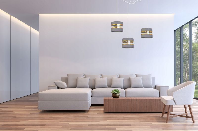 Lampa sufitowa wisząca Light Home LH Spider Elegance Gold 3x E27 60W szary/biały 1szt.