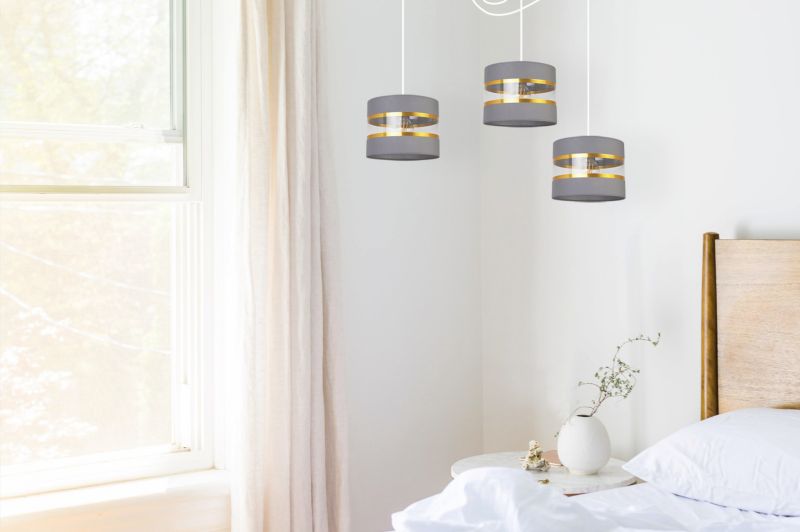 Lampa sufitowa wisząca Light Home LH Spider Elegance Gold 3x E27 60W szary/biały 1szt.