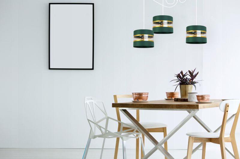 Lampa sufitowa wisząca Light Home LH Spider Elegance Gold 3x E27 60W zielony/biały 1szt.
