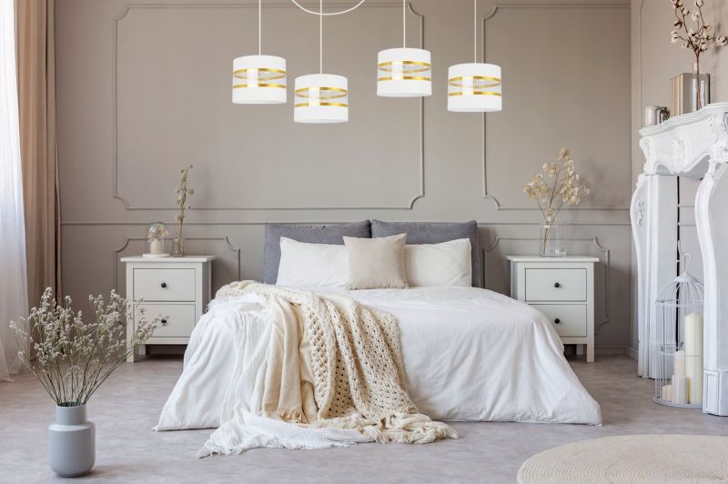 Lampa sufitowa wisząca Light Home LH Spider Elegance Gold 4x E27 60W biały 1szt.