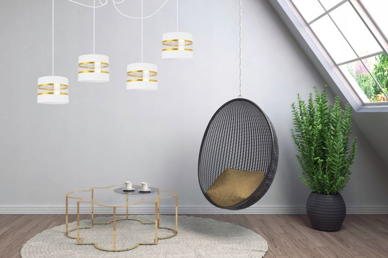 Lampa sufitowa wisząca Light Home LH Spider Elegance Gold 4x E27 60W biały 1szt.