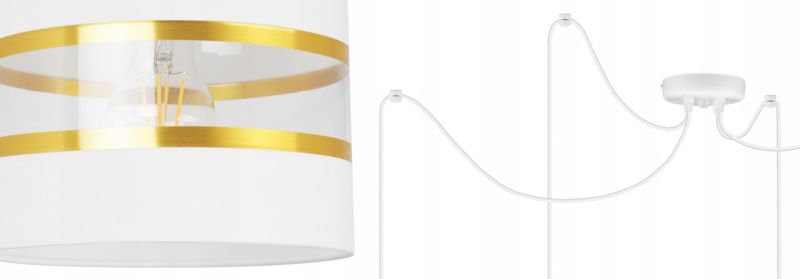 Lampa sufitowa wisząca Light Home LH Spider Elegance Gold 4x E27 60W biały 1szt.