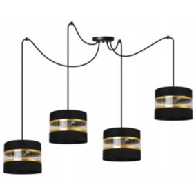 Lampa sufitowa wisząca Light Home LH Spider Elegance Gold 4x E27 60W czarny 1szt.
