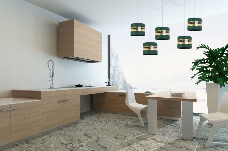 Lampa sufitowa wisząca Light Home LH Spider Elegance Gold 5x E27 60W zielony/biały 1szt.