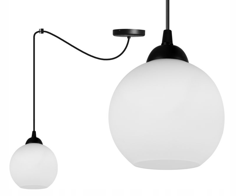 Lampa sufitowa wisząca Light Home LH Spider Eliza 1x E27 60W czarny/biały 1szt.