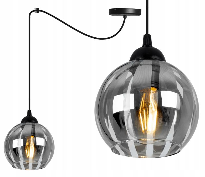 Lampa sufitowa wisząca Light Home LH Spider Eliza 1x E27 60W czarny/szary 1szt.