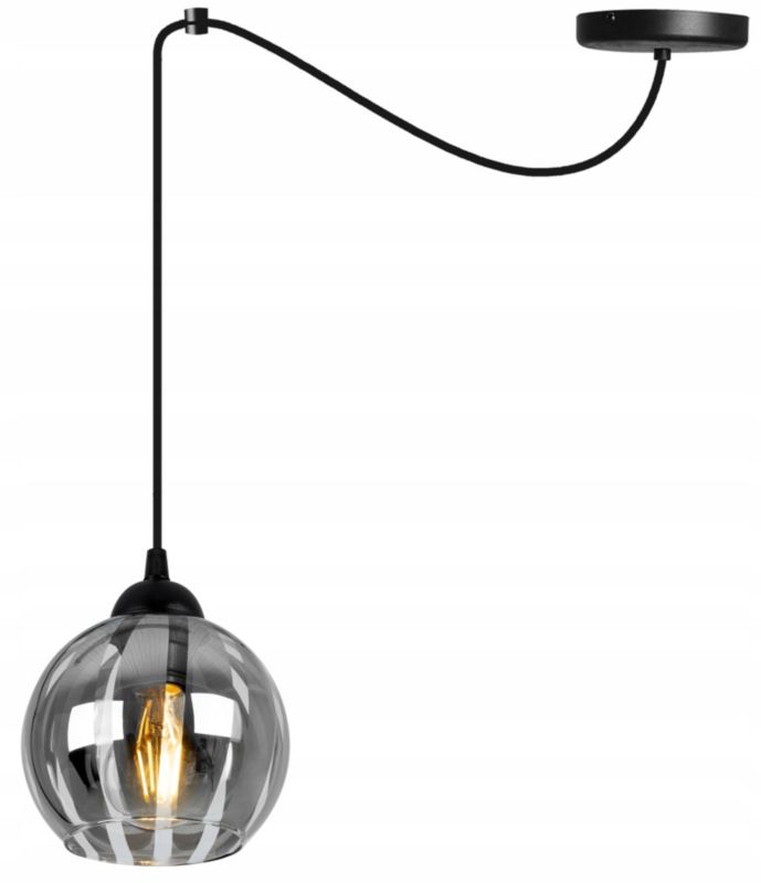 Lampa sufitowa wisząca Light Home LH Spider Eliza 1x E27 60W czarny/szary 1szt.