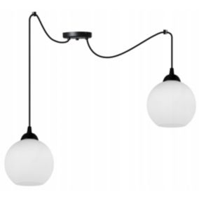 Lampa sufitowa wisząca Light Home LH Spider Eliza 2x E27 60W czarny/biały 1szt.