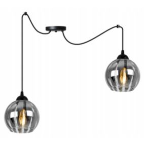 Lampa sufitowa wisząca Light Home LH Spider Eliza 2x E27 60W czarny/szary 1szt.