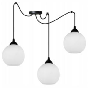 Lampa sufitowa wisząca Light Home LH Spider Eliza 3x E27 60W czarny/biały 1szt.