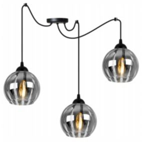 Lampa sufitowa wisząca Light Home LH Spider Eliza 3x E27 60W czarny/szary 1szt.