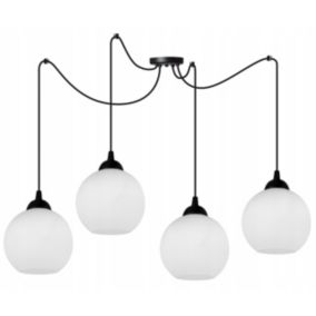 Lampa sufitowa wisząca Light Home LH Spider Eliza 4x E27 60W czarny/biały 1szt.