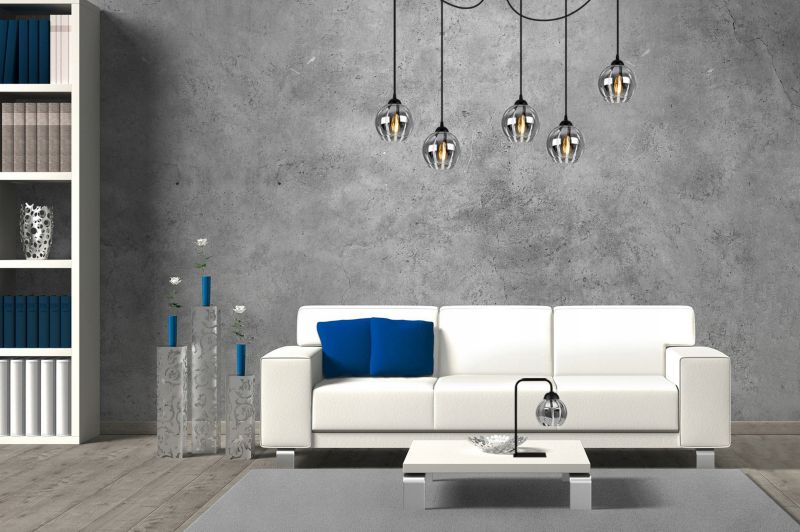 Lampa sufitowa wisząca Light Home LH Spider Eliza 5x E27 60W czarny/szary 1szt.