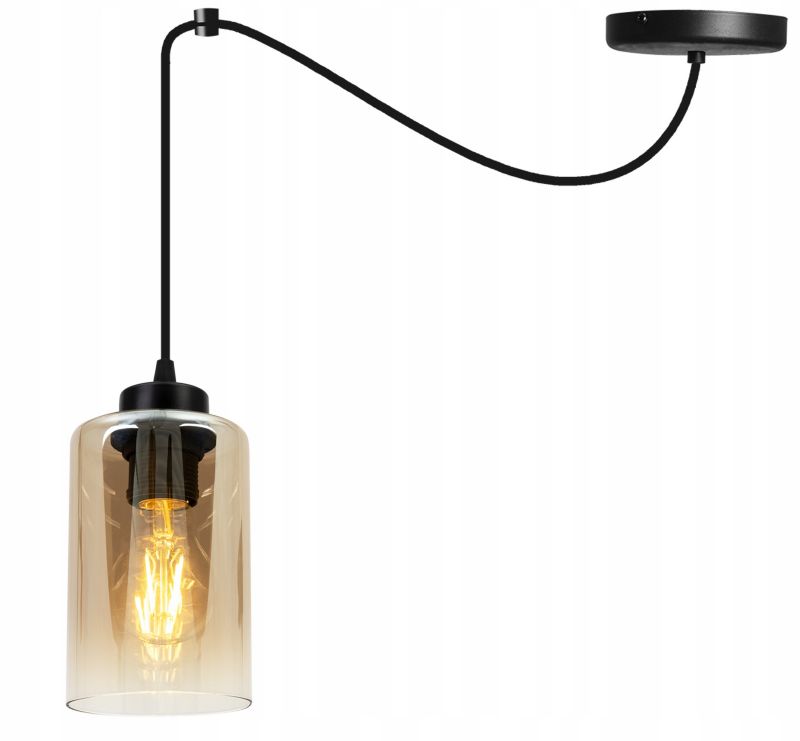 Lampa sufitowa wisząca Light Home LH Spider Hella 1x E27 60W czarny/złoty 1szt.