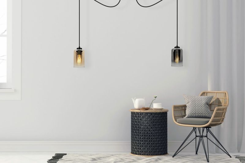 Lampa sufitowa wisząca Light Home LH Spider Hella 1x E27 60W czarny/złoty 1szt.