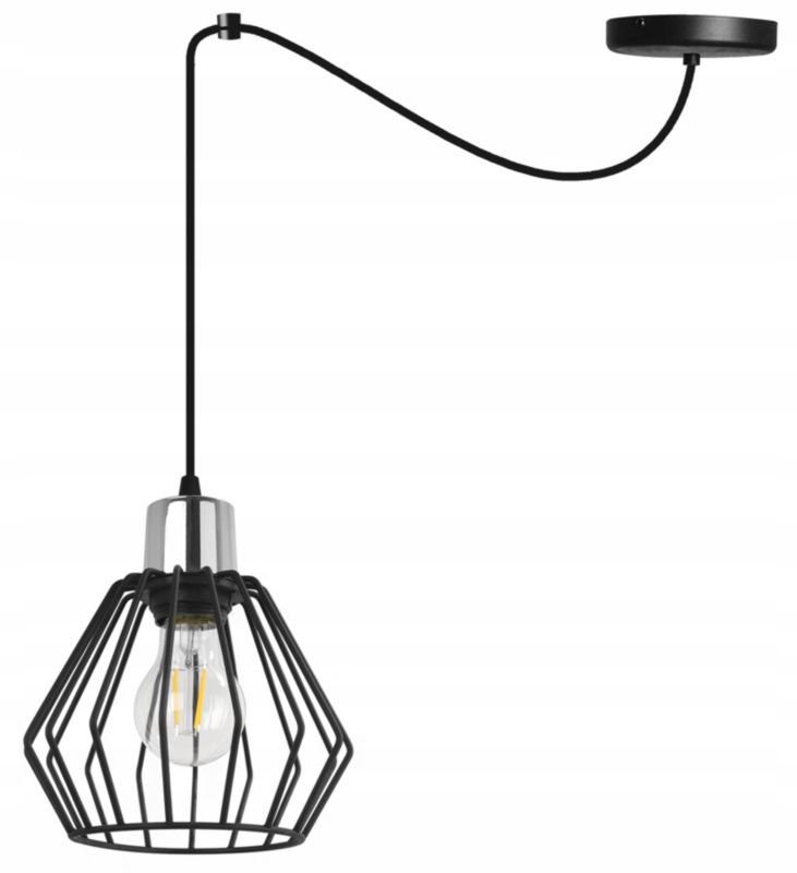 Lampa sufitowa wisząca Light Home LH Spider Nuvola 1x E14 60W czarny/srebrny1szt.