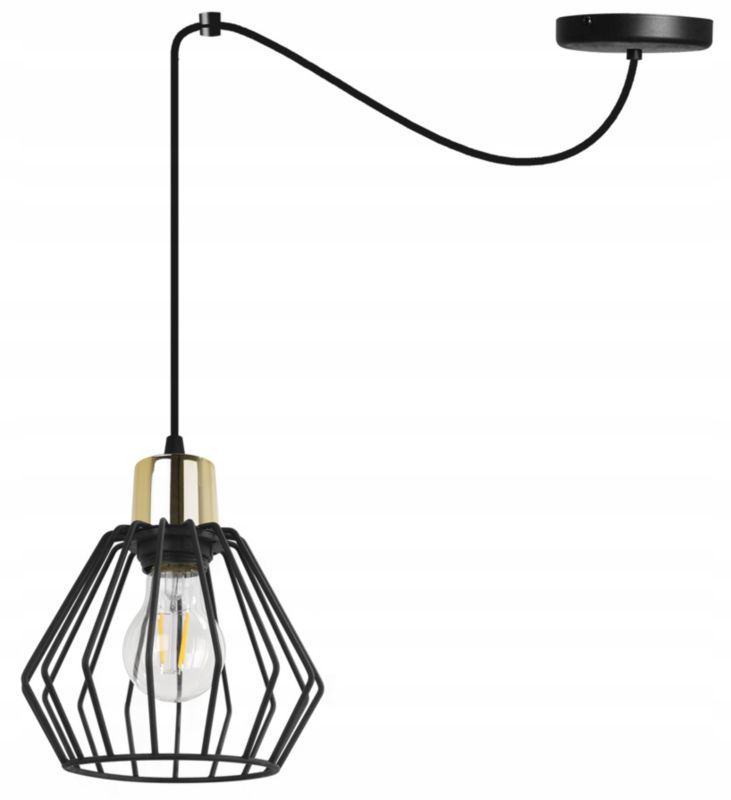 Lampa sufitowa wisząca Light Home LH Spider Nuvola 1x E14 60W czarny/złoty 1szt.