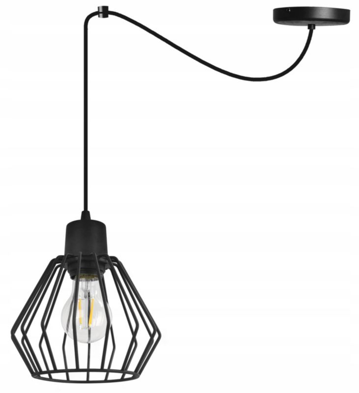 Lampa sufitowa wisząca Light Home LH Spider Nuvola 1x E27 60W czarny 1szt.