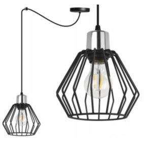 Lampa sufitowa wisząca Light Home LH Spider Nuvola 1x E27 60W czarny/srebrny1szt.
