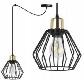 Lampa sufitowa wisząca Light Home LH Spider Nuvola 1x E27 60W czarny/złoty 1szt.
