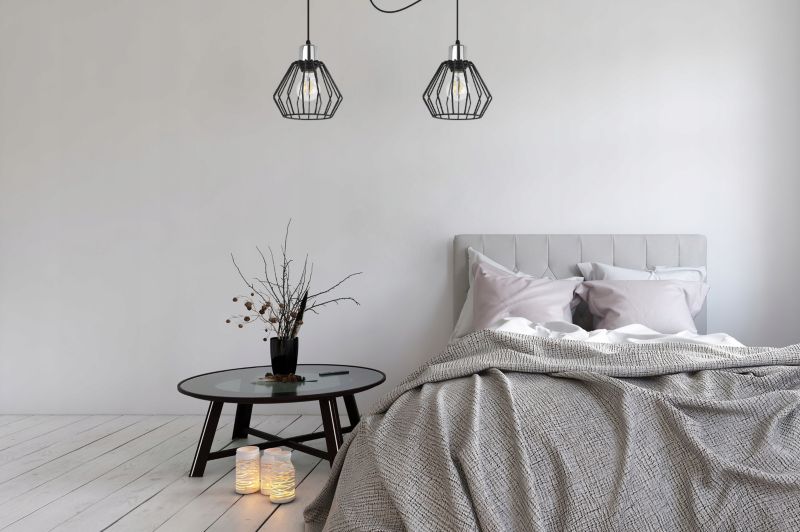 Lampa sufitowa wisząca Light Home LH Spider Nuvola 2x E14 60W czarny/srebrny 1szt.