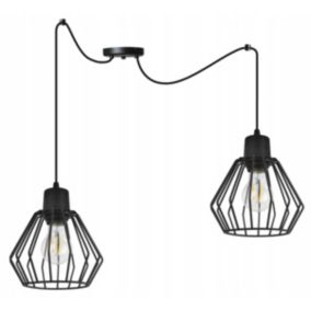 Lampa sufitowa wisząca Light Home LH Spider Nuvola 2x E27 60W czarny 1szt.
