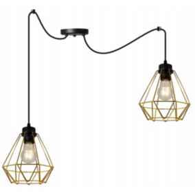 Lampa sufitowa wisząca Light Home LH Spider Nuvola 2x E27 60W złoty 1szt.