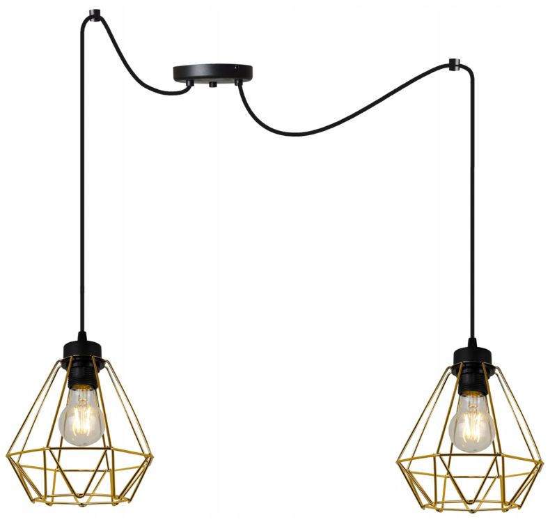 Lampa sufitowa wisząca Light Home LH Spider Nuvola 2x E27 60W złoty 1szt.