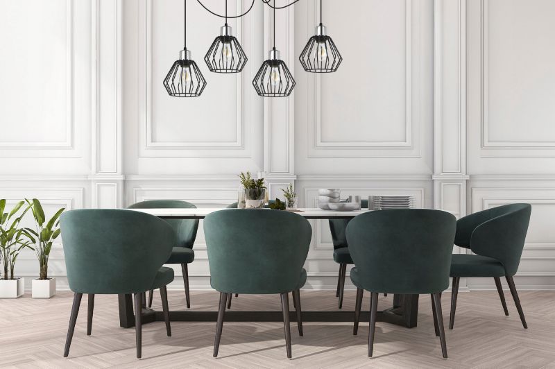 Lampa sufitowa wisząca Light Home LH Spider Nuvola 4x E14 60W czarny/srebrny 1szt.