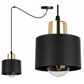 Lampa sufitowa wisząca Light Home LH Spider Panta 1x E27 60W czarny/złoty 1szt.
