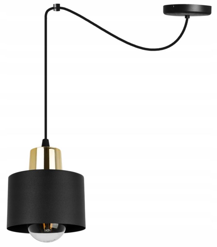 Lampa sufitowa wisząca Light Home LH Spider Panta 1x E27 60W czarny/złoty 1szt.