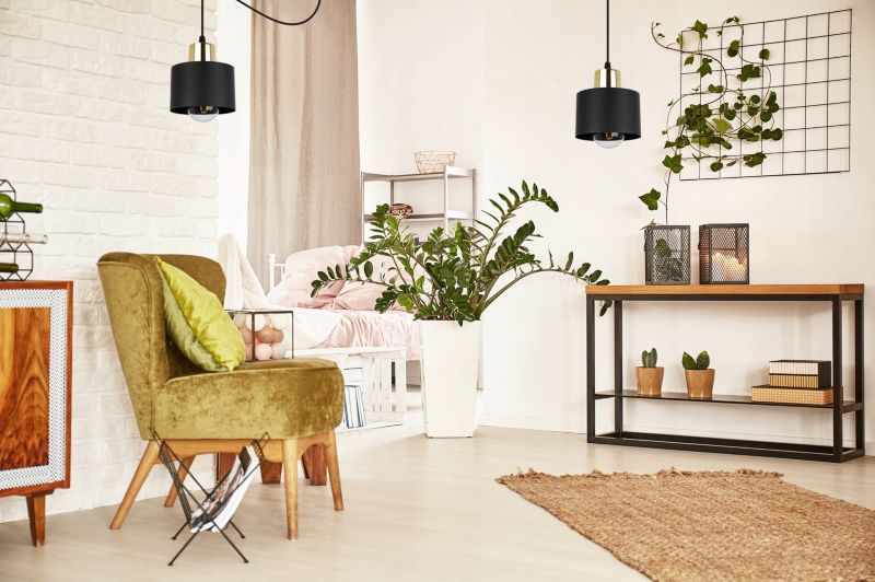 Lampa sufitowa wisząca Light Home LH Spider Panta 1x E27 60W czarny/złoty 1szt.