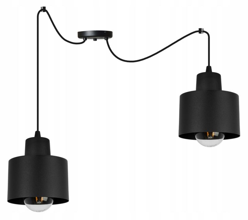 Lampa sufitowa wisząca Light Home LH Spider Panta 2x E27 60W czarny 1szt.