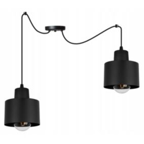Lampa sufitowa wisząca Light Home LH Spider Panta 2x E27 60W czarny 1szt.
