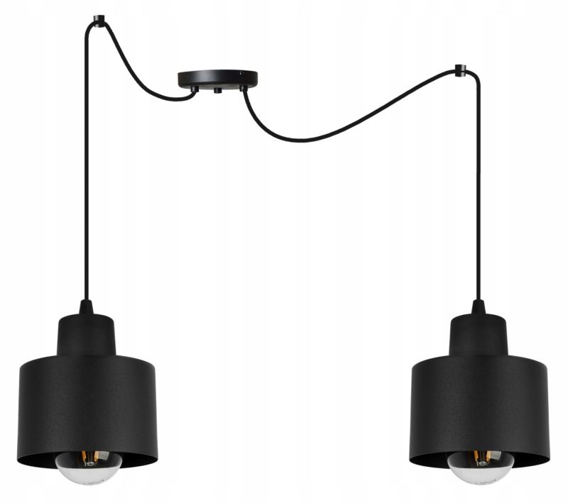 Lampa sufitowa wisząca Light Home LH Spider Panta 2x E27 60W czarny 1szt.