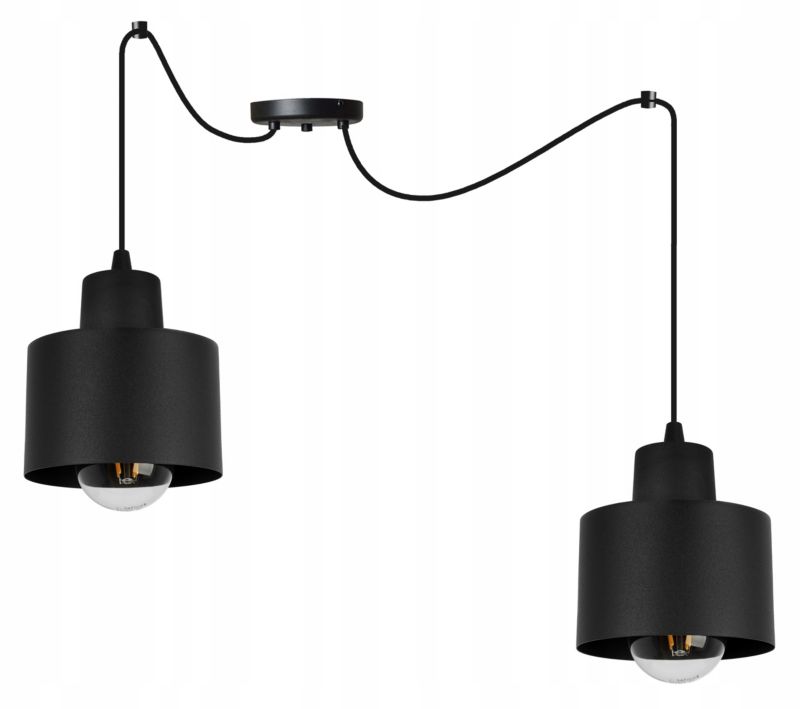 Lampa sufitowa wisząca Light Home LH Spider Panta 2x E27 60W czarny 1szt.
