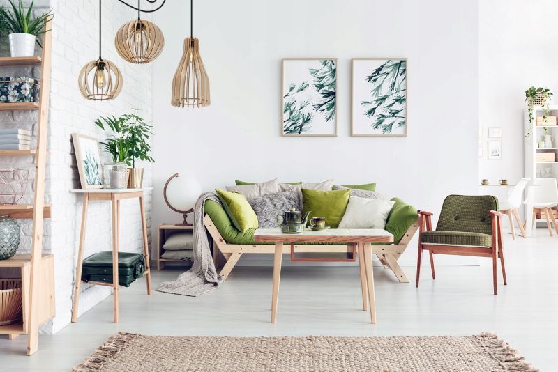 Lampa sufitowa wisząca Light Home LH Spider Timber Drewno 3x E27 60W klosz mix 2 czarny/naturalny 1szt.