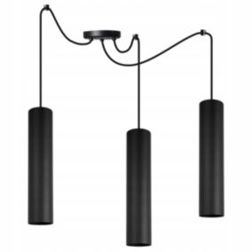 Lampa sufitowa wisząca Light Home LH Spider Tuba 3x GU10 20W czarny 1szt.