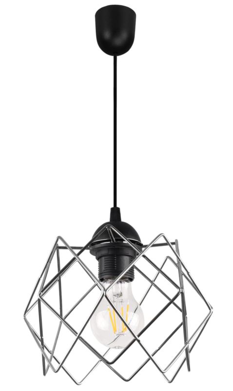 Lampa sufitowa wisząca Light Home LH Stella 1x E27 60W klosz chrom 1szt.