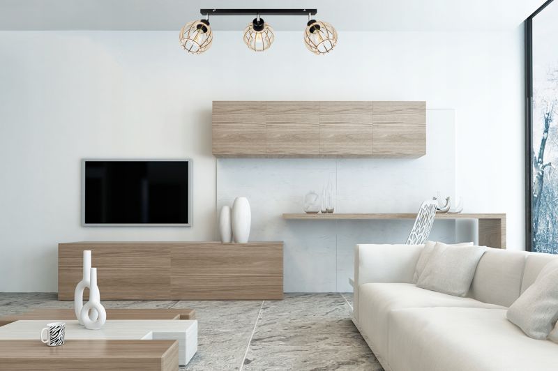 Lampa sufitowa wisząca Light Home LH Timber 3x E27 60W 16cm czarny 1szt.