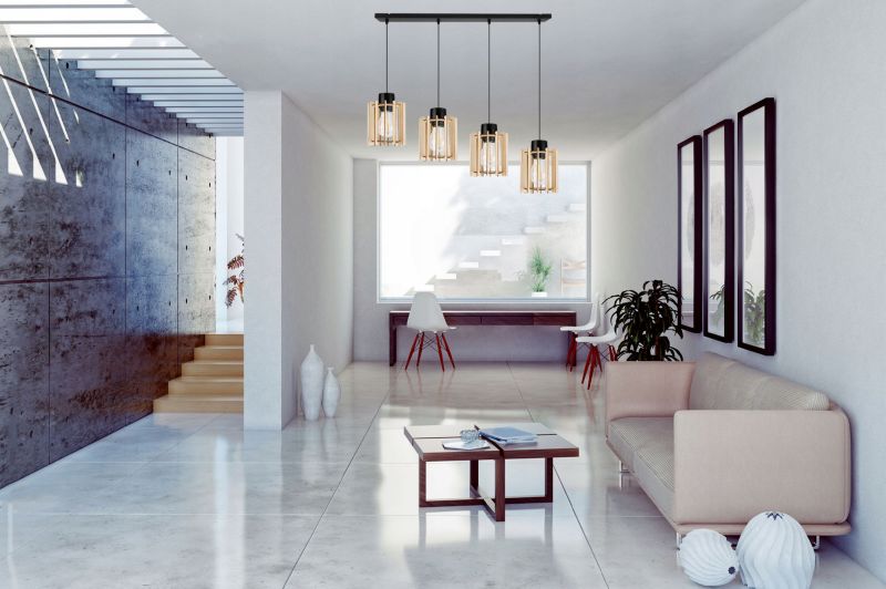 Lampa sufitowa wisząca Light Home LH Timber 4x E27 60W klosz tuba czarny 1szt.