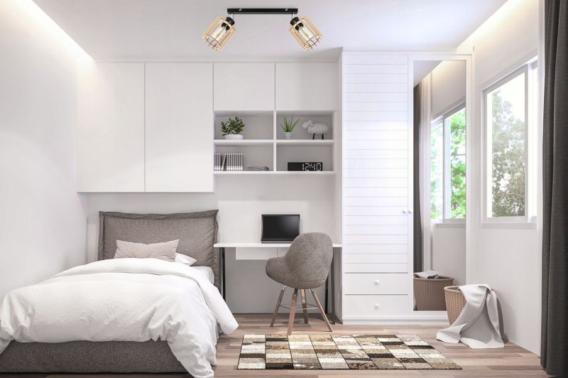 Lampa sufitowa wisząca Light Home LH Timber drewno 2x E27 60W czarny 1szt.