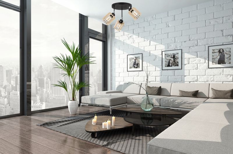 Lampa sufitowa wisząca Light Home LH Timber drewno 3x E27 60W okrągły prosty klosz tuba czarny/srebrny 1szt.