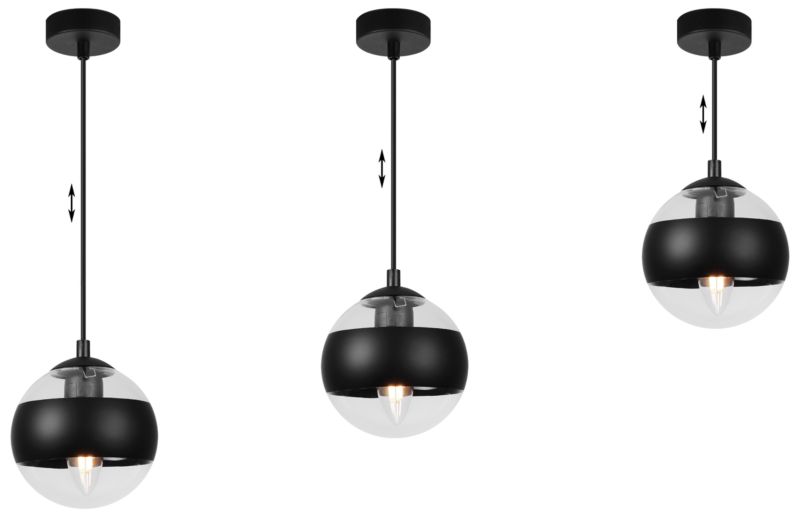 Lampa sufitowa wisząca Light Home LH Toledo 1x E14 60W czarny 1szt.