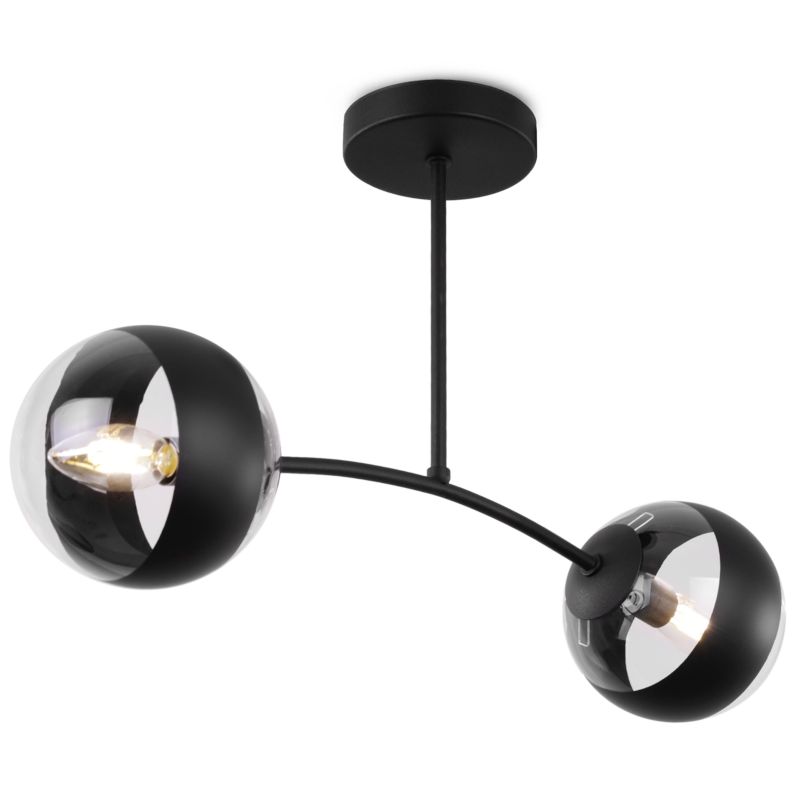 Lampa sufitowa wisząca Light Home LH Toledo 2x E14 40W czarny 1szt.