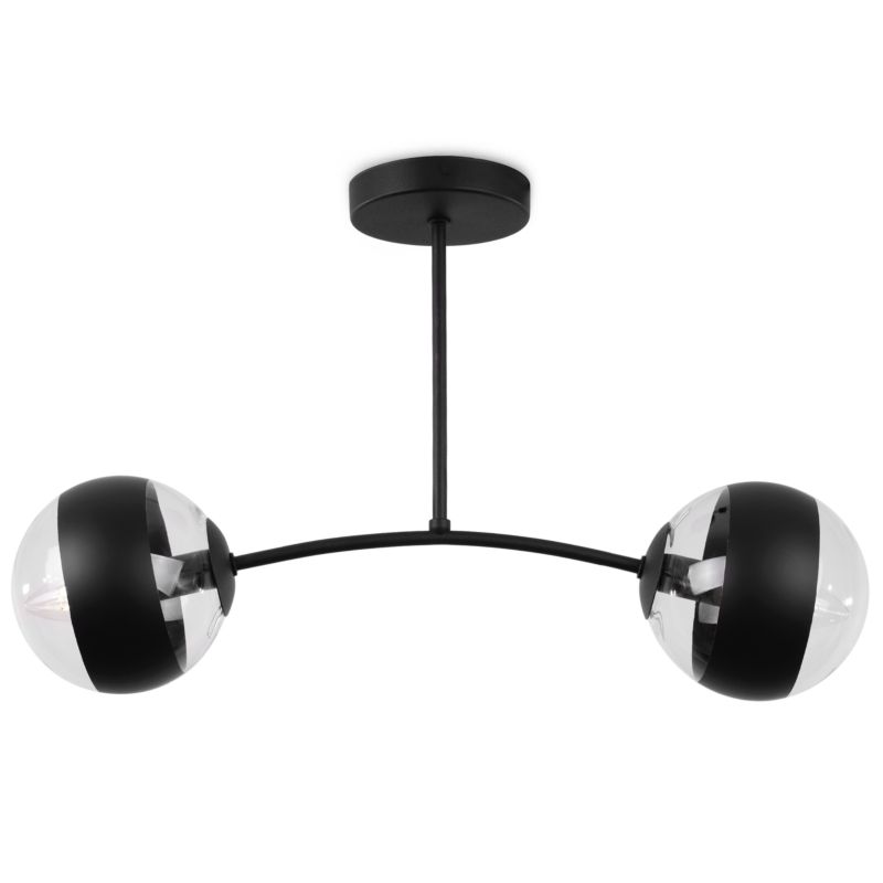 Lampa sufitowa wisząca Light Home LH Toledo 2x E14 40W czarny 1szt.