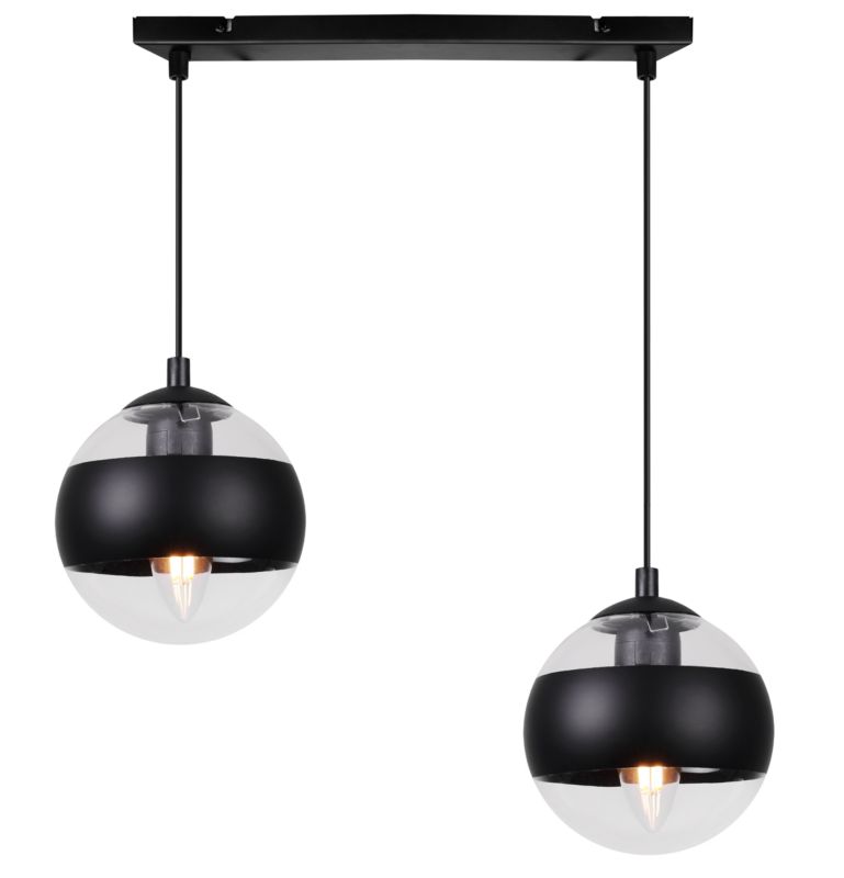 Lampa sufitowa wisząca Light Home LH Toledo 2x E14 60W czarny 1szt.