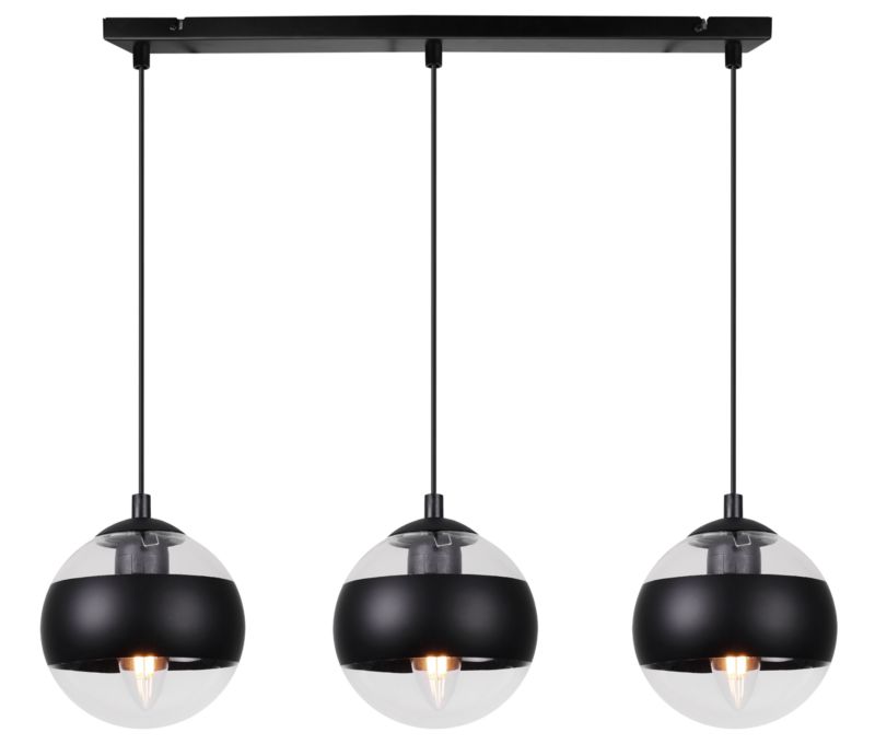 Lampa sufitowa wisząca Light Home LH Toledo 3x E14 60W czarny 1szt.
