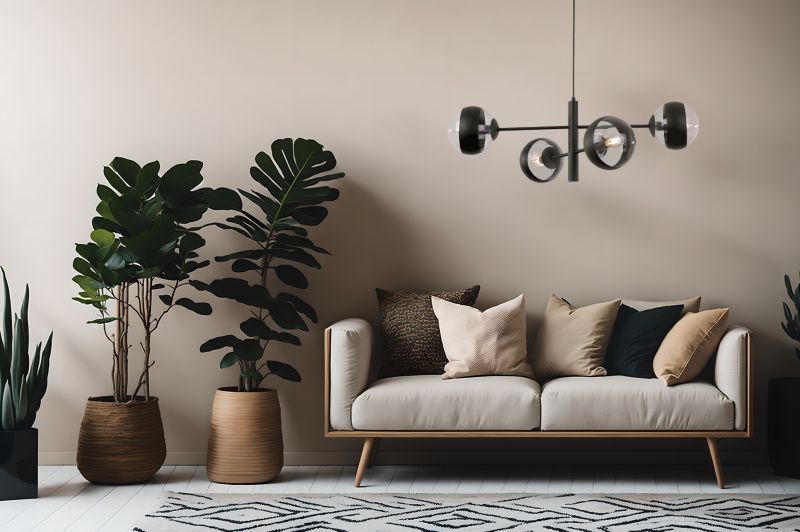 Lampa sufitowa wisząca Light Home LH Toledo 4x E14 40W regulowana długość czarny 1szt.